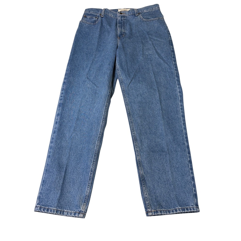 Vtg 90s LL Bean Double L Classic Fit Jeans Womens 16 Reg Medium Wash Blue 34x30